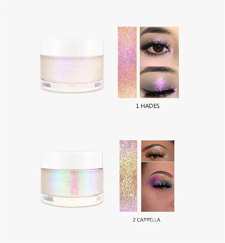 Sparkling Girls Biodegradable Light Blue Platinum Lip Gel Glitter Chunky Reflective UV Body Chameleon Glitter Gel For Kids Hair