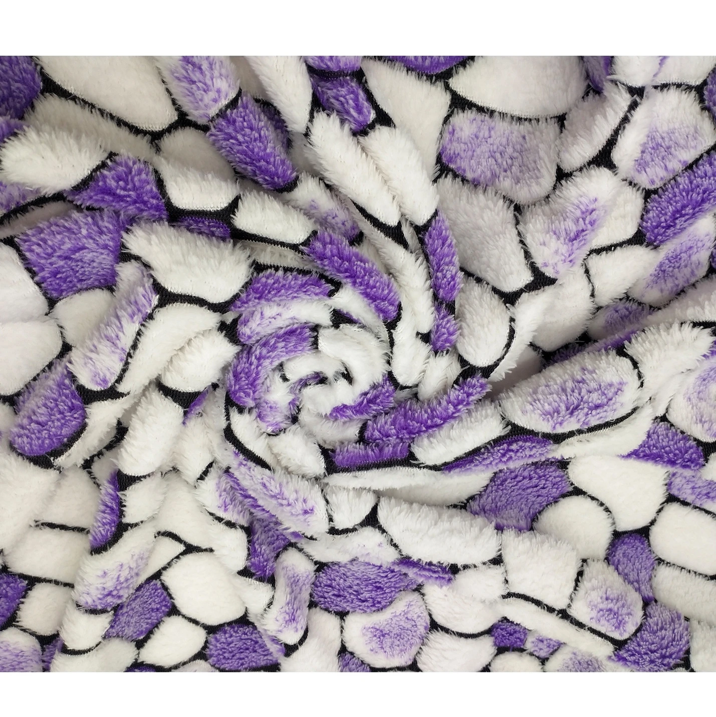 100% Polyester Knitted Printed Stone Pattern Pajama Coral Fleece Fabric for Winter Warm Blanket