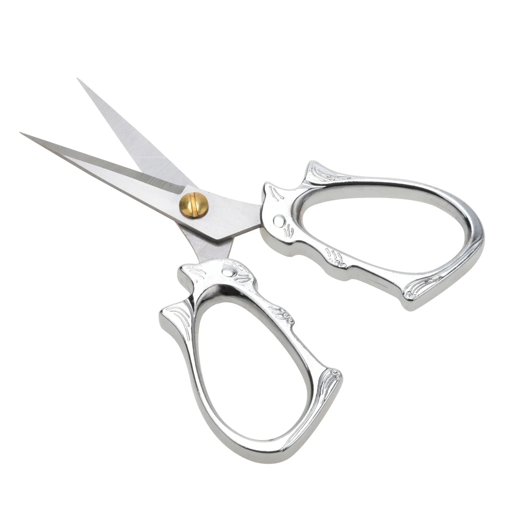 6.2*11.5cm Stainless steel blade zinc alloy handle  paper craft scissors squirrel shape embroidery craft scissors