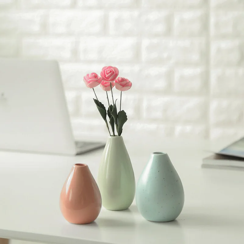 Ceramic Aromatherapy bottle Creative home mini ceramic vase decorative flower device Hydroponic small vase