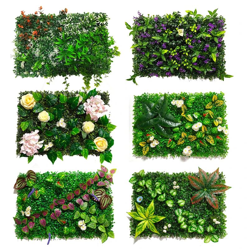 GARDEN & HOME Artificial Boxwood Panels Grass Wall Privacy Screen Greenery Backdrop Wall Panels Hedge for Outdoor Fence