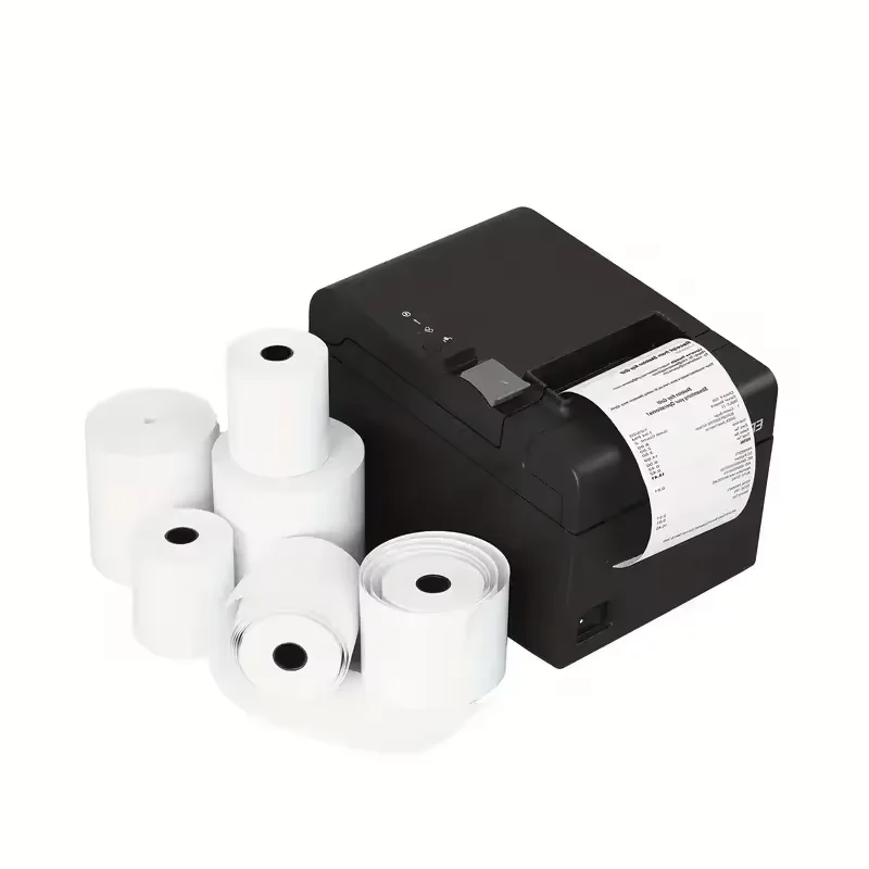 Customized Size Thermal Paper Rolls White 80x80 heat transfer Cash Register thermal paper for epos pos terminal