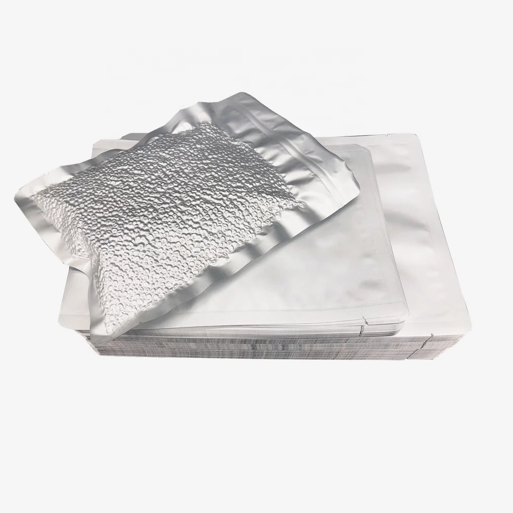 Silver Aluminum Foil Vaccum Bags for Food Microwaveable Cook Heat Seal Aluminum Foil Retort Bag HighTemperature 135 Degrees