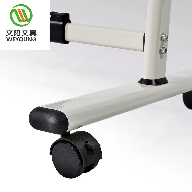Powder-Coated Steel Tube Stand Writing Board Wheeled Magnets Whiteboard