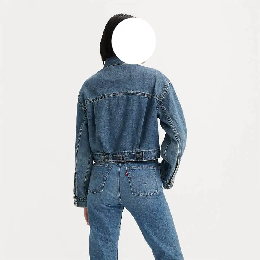 High Quality Wholesale Custom Women Denim Jackets Women Jean Jacket Blue Plain Denim Coat Jacket