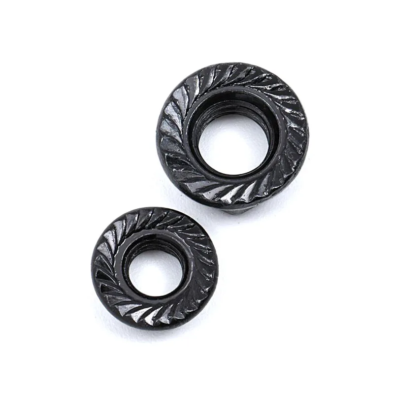 DIN6923 M6 M8 M10 ASME B 18.16.4 Black Oxide Black Galvanized Zinc Plated Carbon Steel Hex Flange Lock Nut