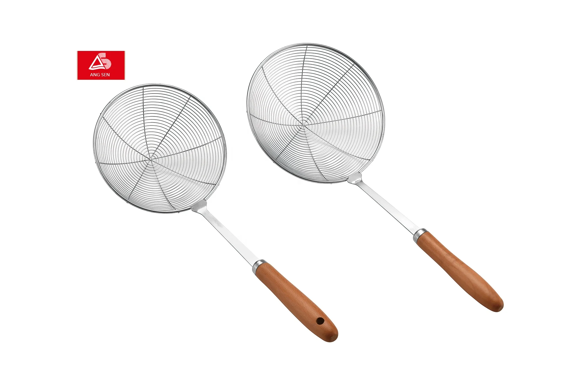 
Double mesh strainer with paintiong handle 