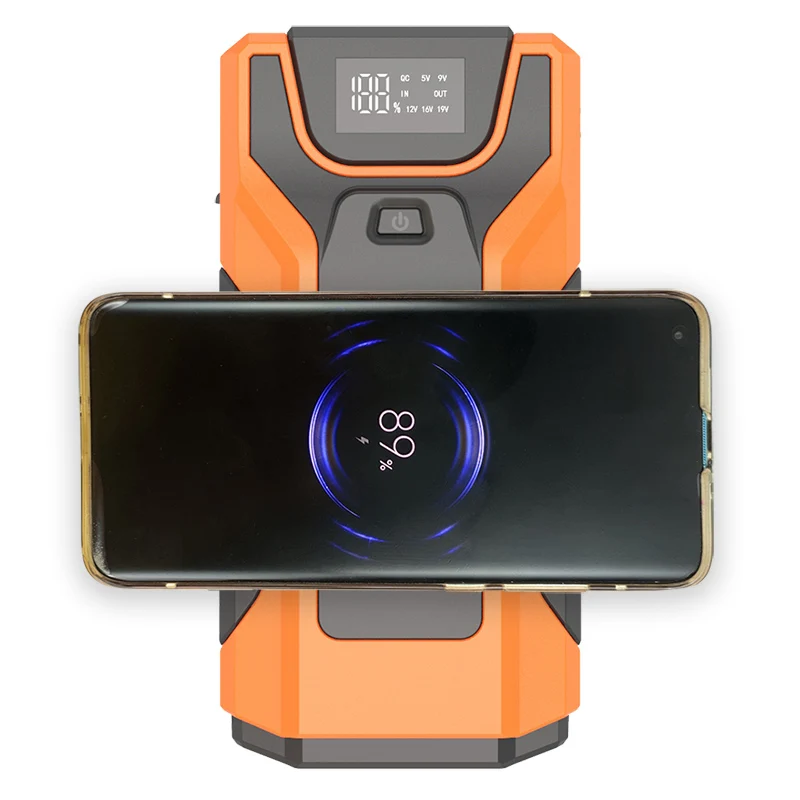 Outdoor emergency wireless charger 2USB Type-c vehicle DC12V 69800 mAh battery booster jump starter car jump starter power bank