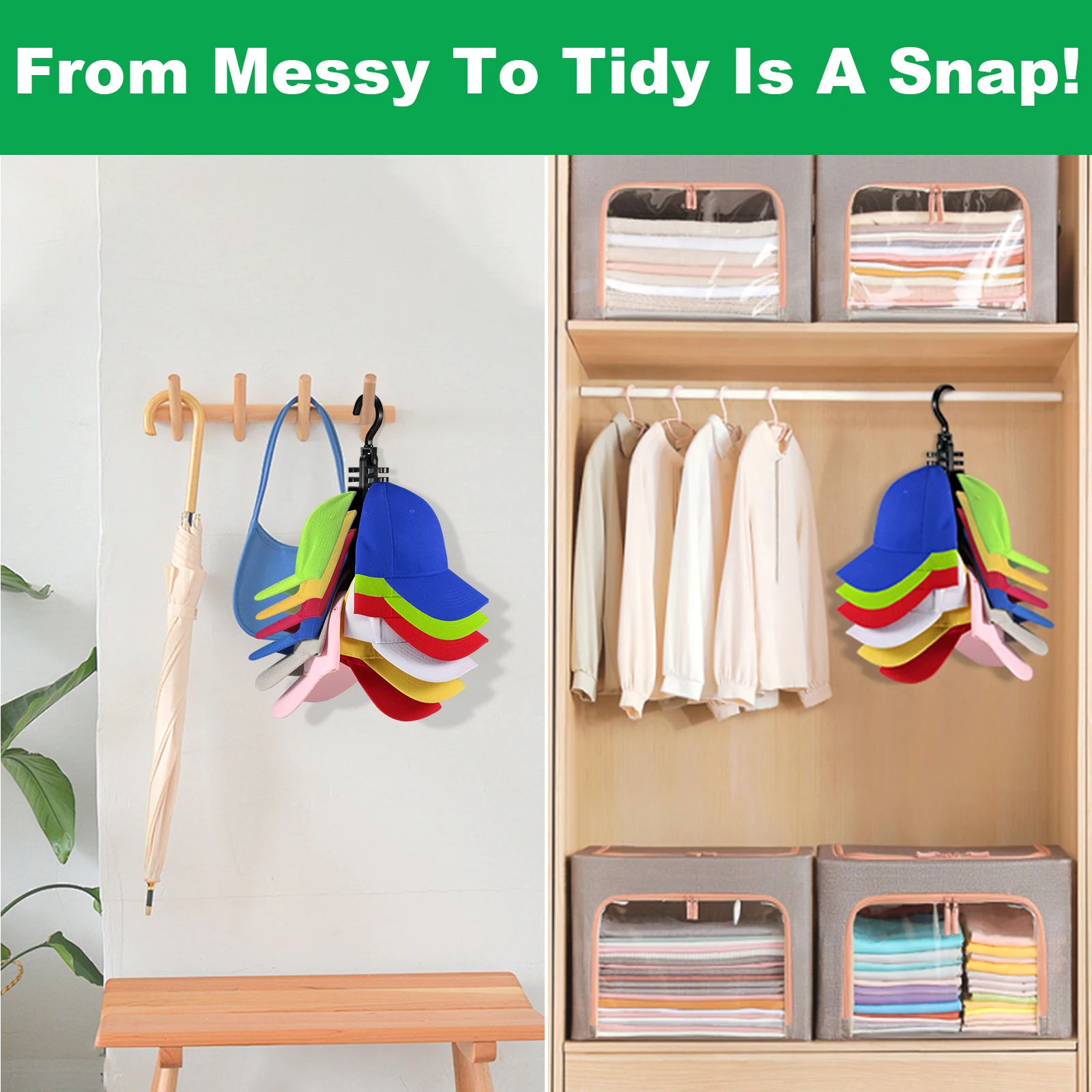 Современная Многофункциональная вешалка для шляп с регулируемыми крючками Настенная или отдельно стоящая Прямая продажа завода