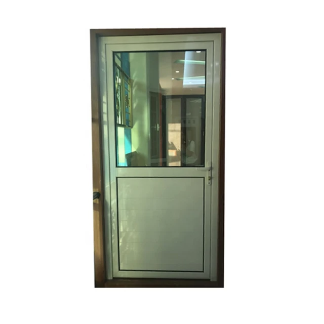 Good quality office entry door half pvc and half glass door pvc bathroom door