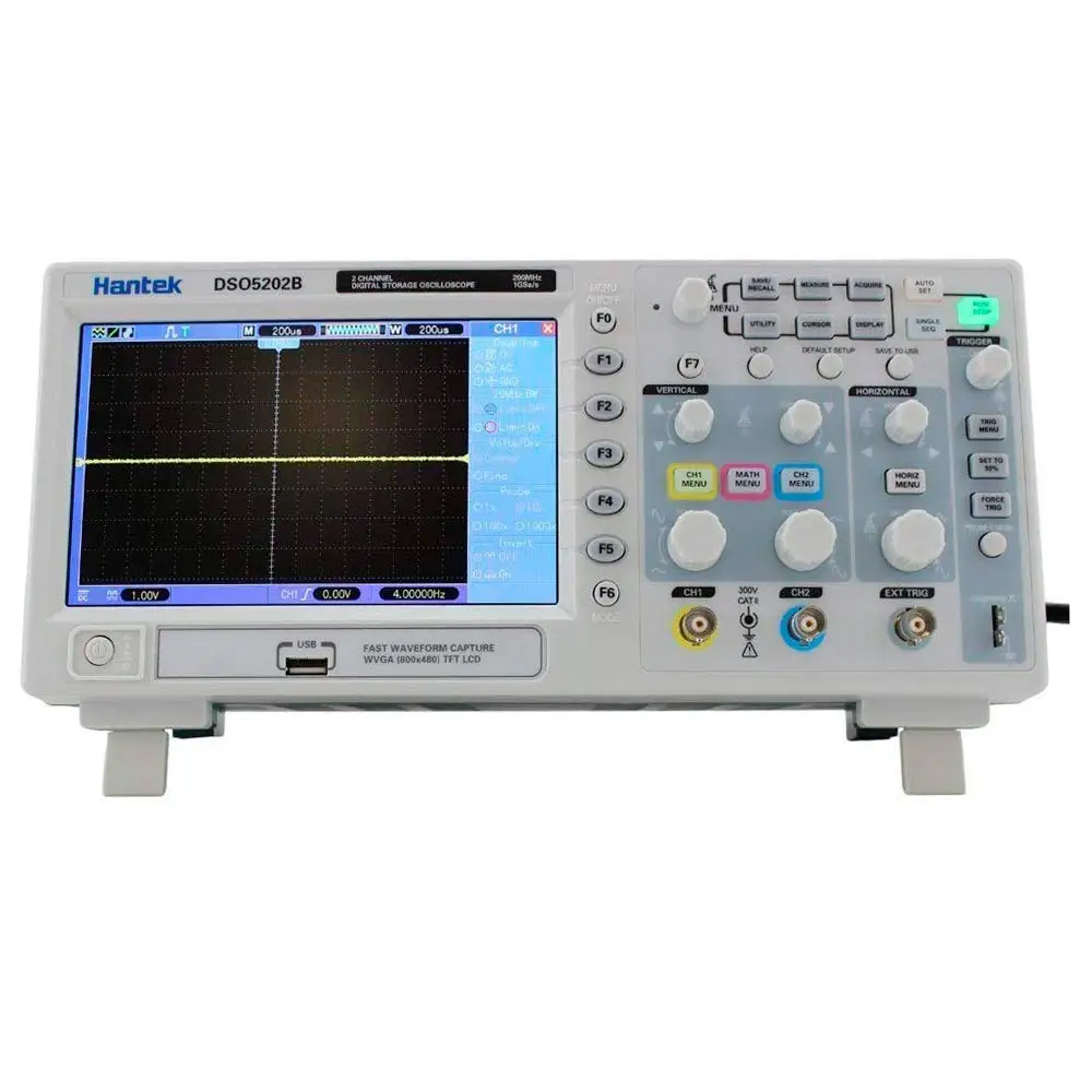  Портативный осциллограф Hantek DSO5202B с ЖК-дисплеем 200 МГц 1 Гвыб/с 2