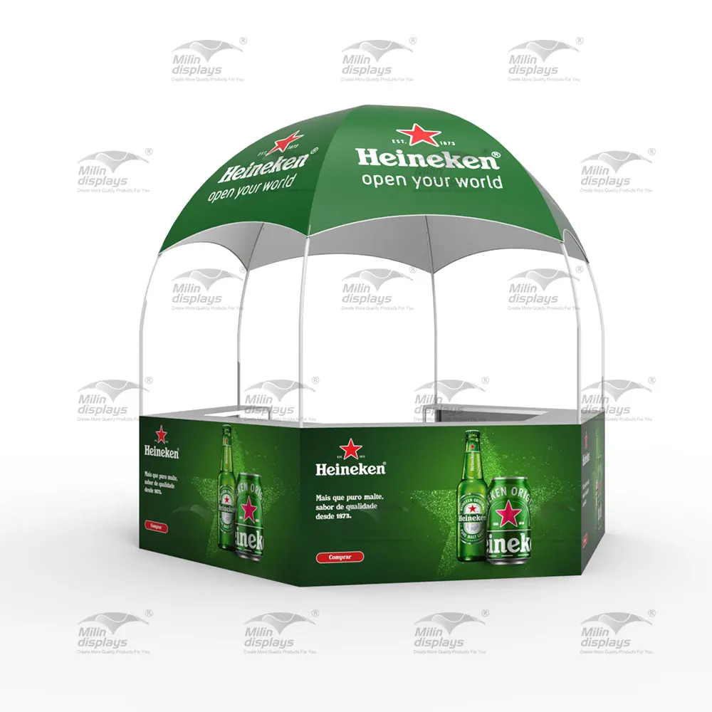 Hot sale roast white lacquered iron trade show tent waterproof promotion spider dome tent for advertising event