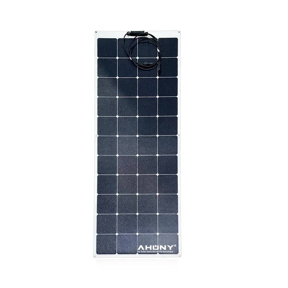 Custom panel solar flexible 170w thin light film bendable back contact sunpower cell for camping rv marine outdoor application
