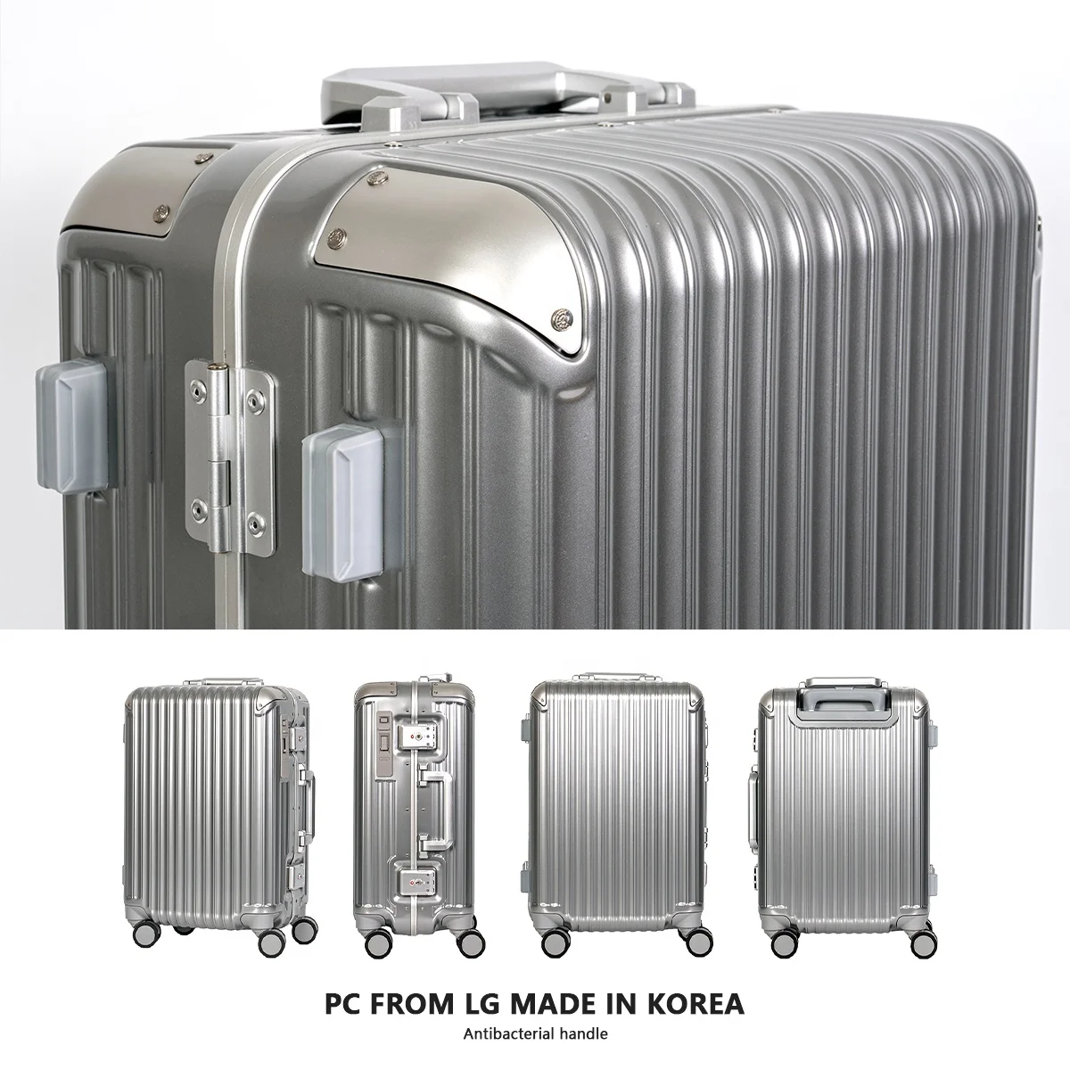 Multifunction super large capacity trolley case wide fat suitcase front wheel stopper luggage