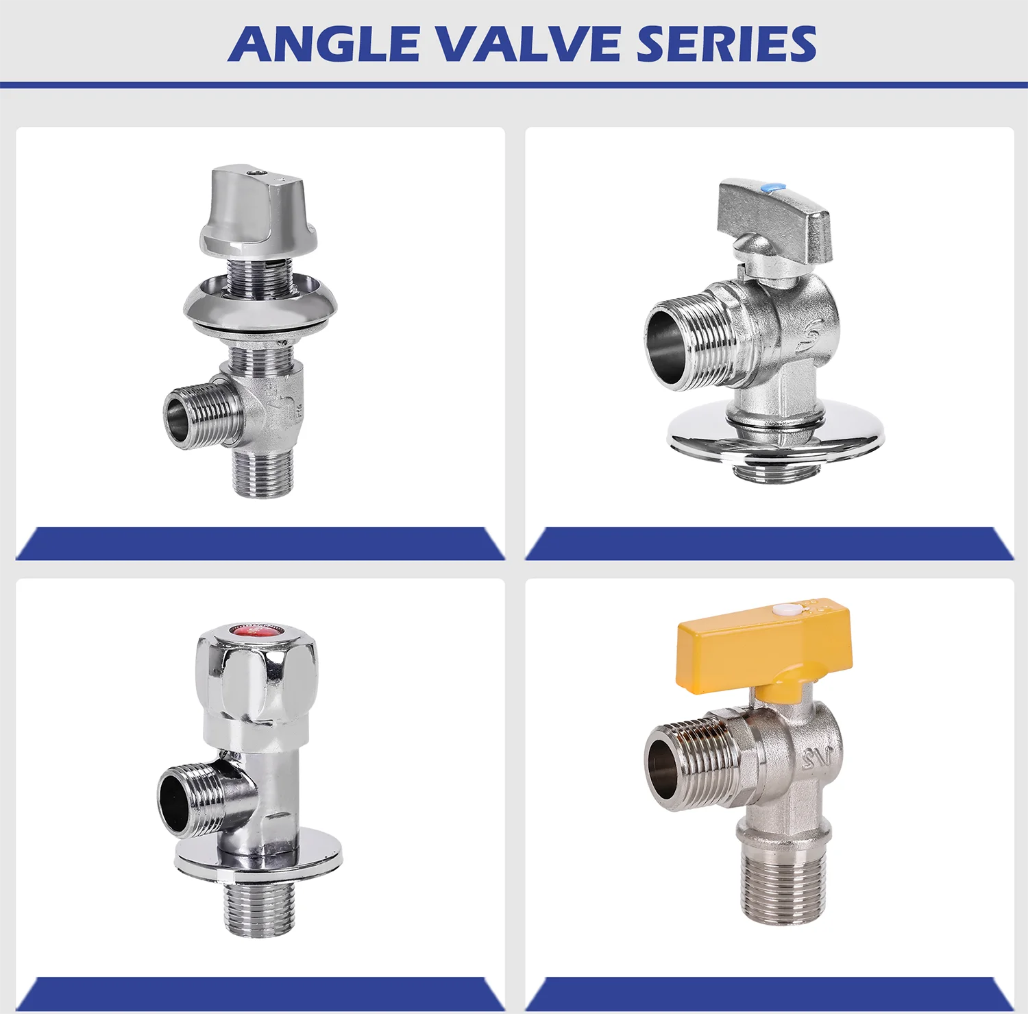 High Quality Plumbing Water Pipe Angle Valve 90 Degree Angle Valve Male Thread Angle Valve