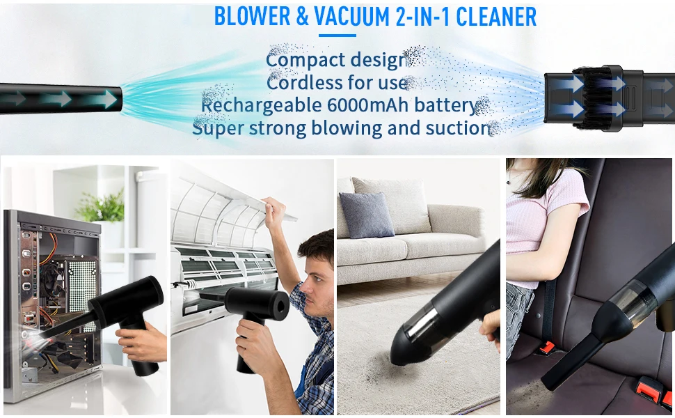 Multi-functional wireless electric dust blower Can be used as a computer accessory Easy to carry can be used outdoors air duster