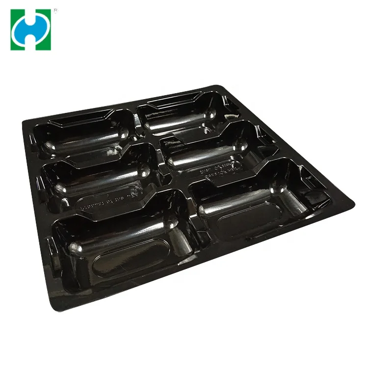 Black  PP  Plastic Oyster tray 6 pack  With OEM Service
