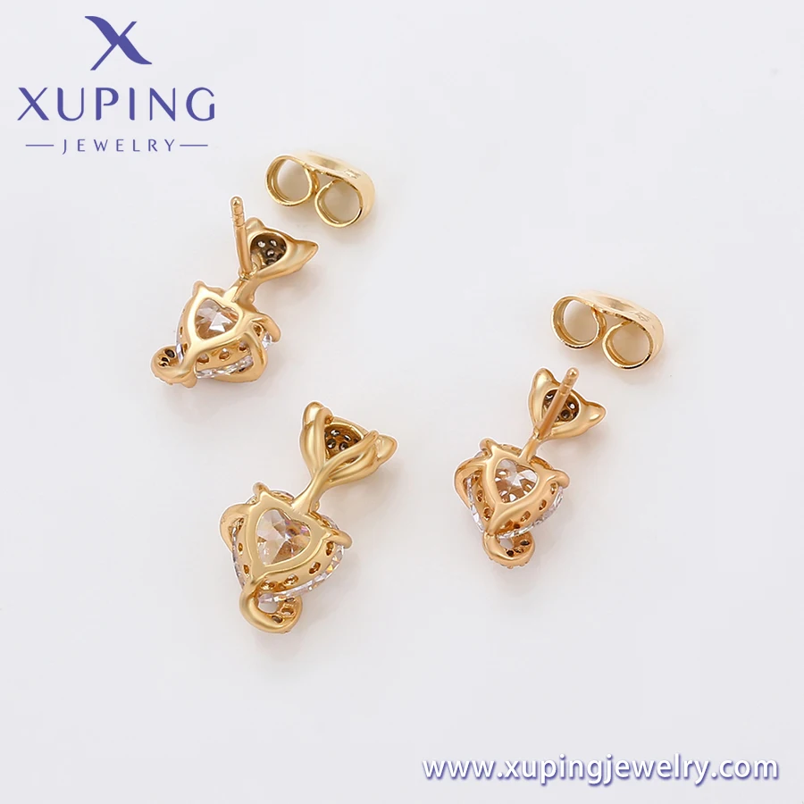 Ювелирные изделия xuping S00108813 по низкой цене мексиканские ювелирные женская повседневная одежда золото 18 карат синтетический Фианит 3 А + комплект ювелирных изделий из двух предметов