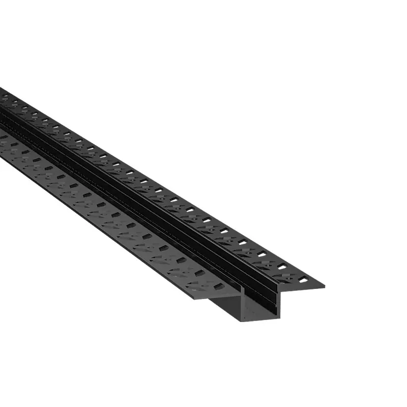 SJ-ALP5213-BLK customized black anodized LED profile aluminium extrusion profiles for drywall