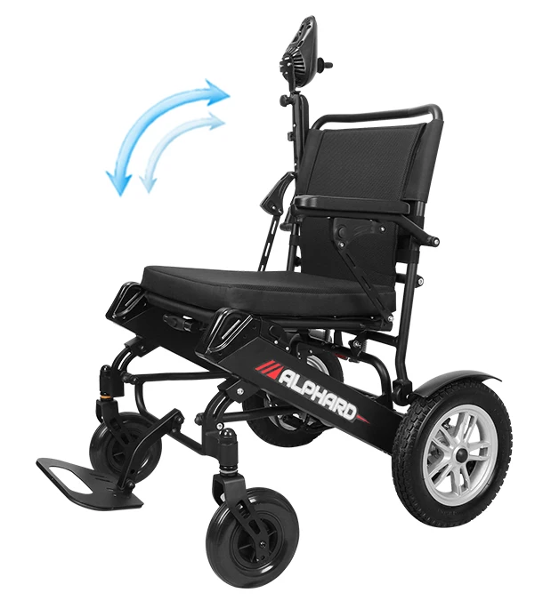 Outdoor Travel Portable Electric Wheelchair Elderly Aluminum Alloy Foldable Electric Wheelchair