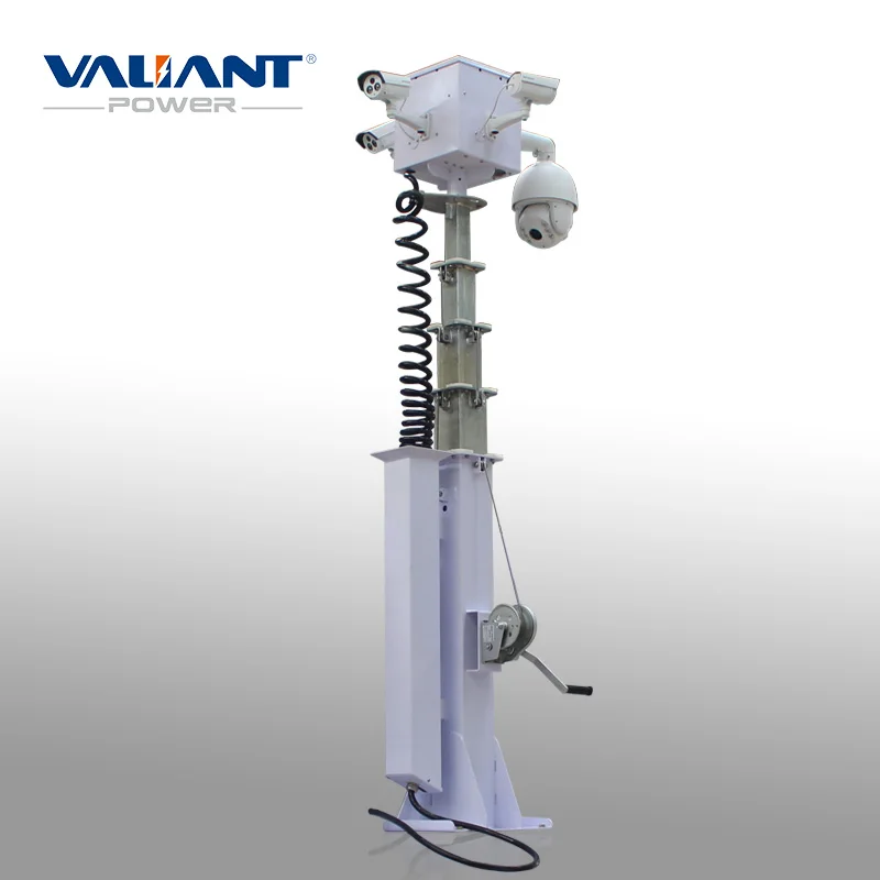 4-9M  Multi-functional telescopic mast street lighting