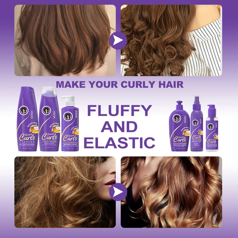 Лучший Заводской набор для ухода за вьющимися волосами продукты женщин натуральные
