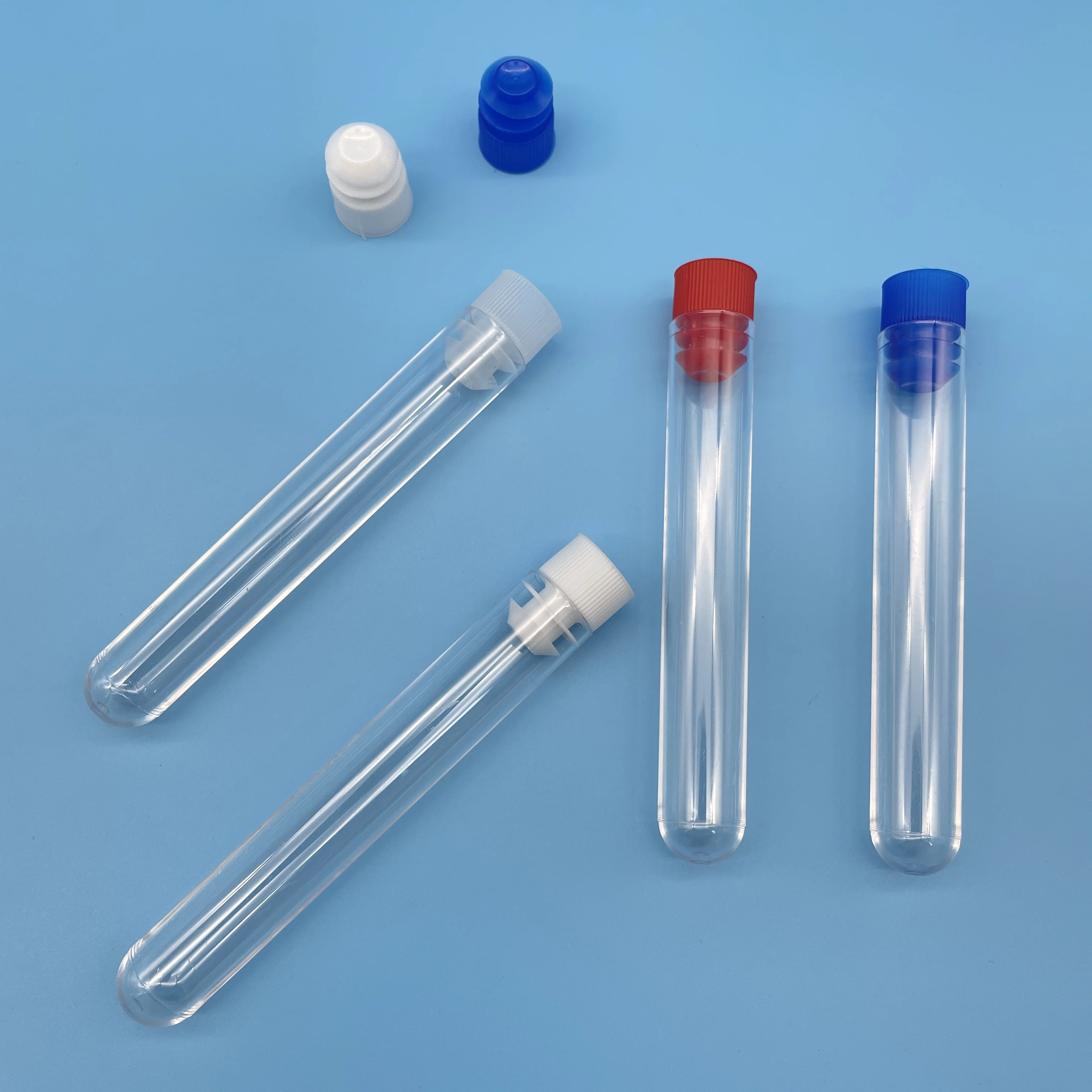 White Blue Red Transparent Color Push-Cap Test Tube Stoppers   Various Colors Test Tube-Cap