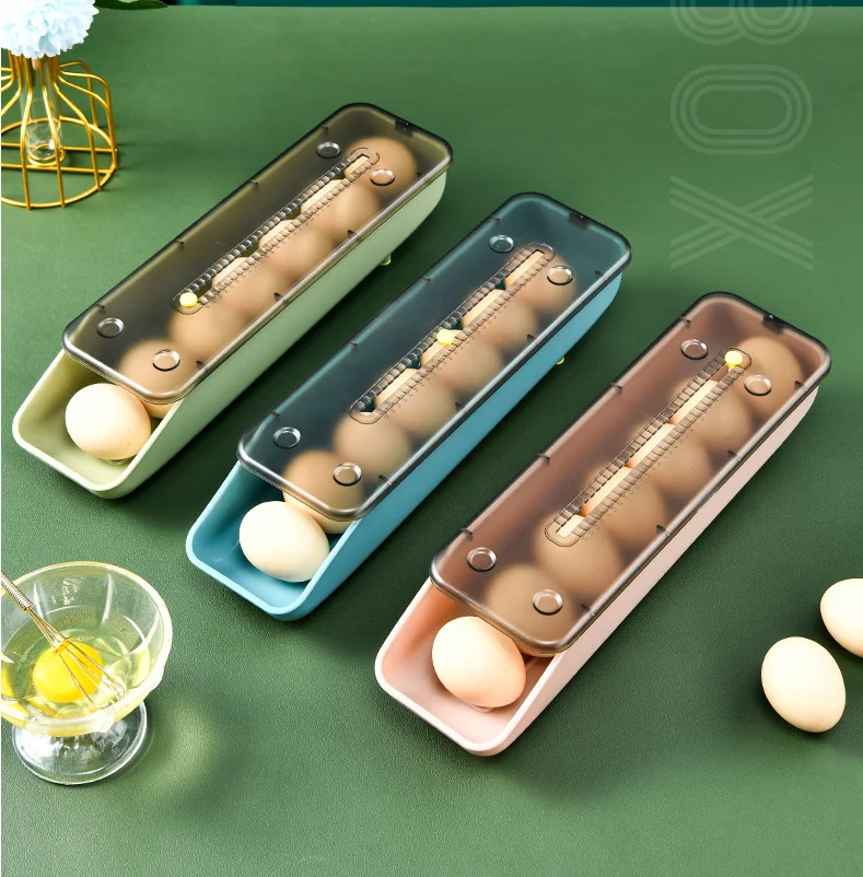 Egg Storage Box Fresh-keeping Egg Container for Refrigerator Household Plastic Egg Organizer