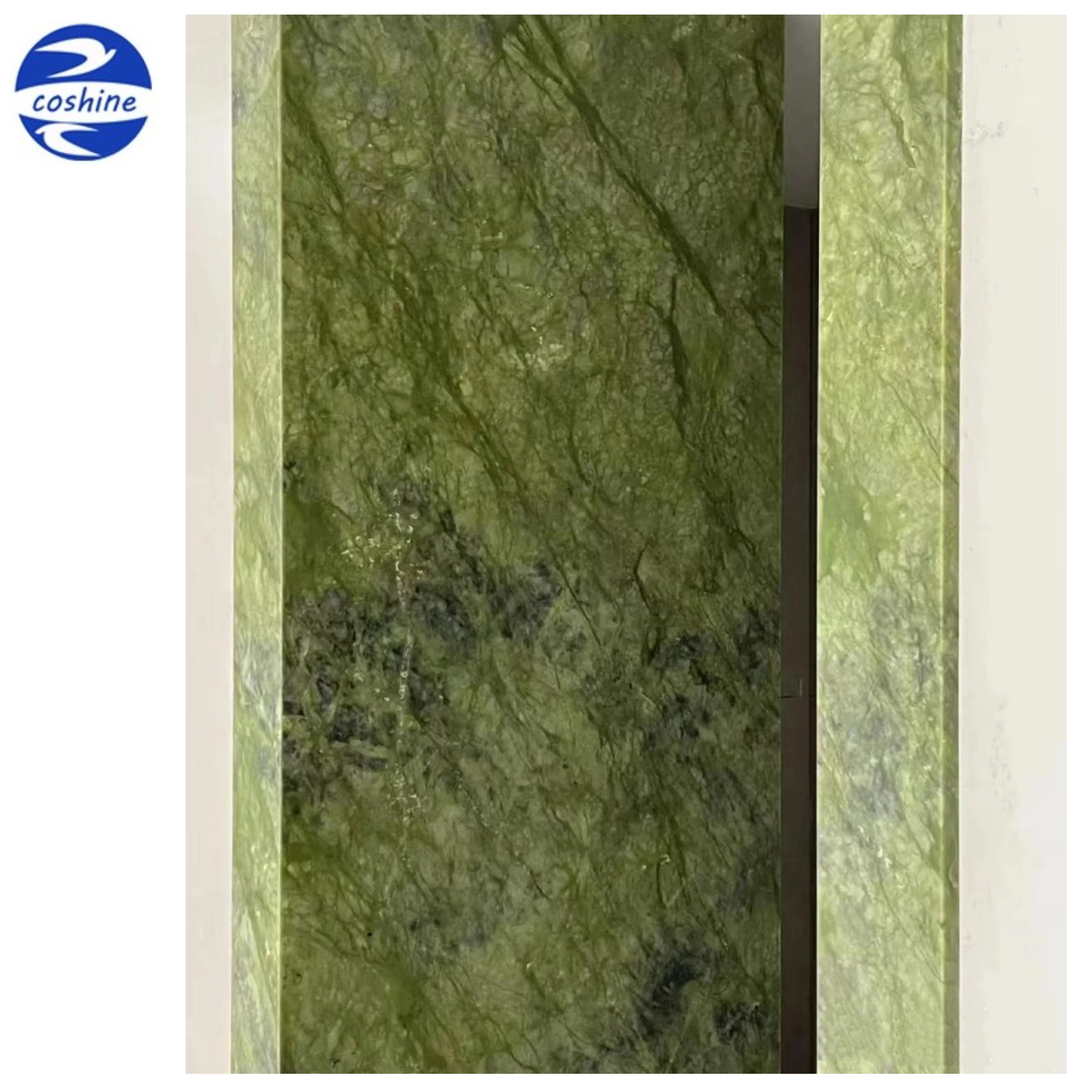 Danton Green Marble Polished Slab Wholesale Price Verde Ming Green Marble Tabletop & Vanitytop Dandong Green Marble Slabs