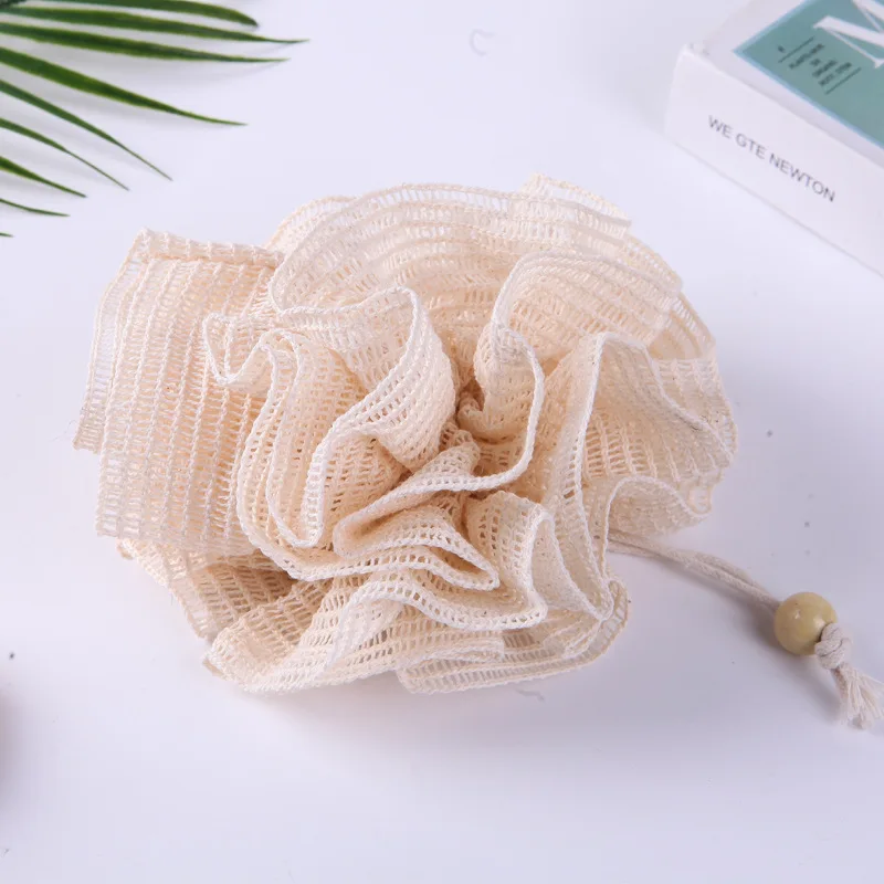 Zero Waste Natural Biodegradable Eco Friendly Ramie Hemp Mesh Sisal Bath Body Puff Pouf Shower Exfoliating Loofah Sponge ball