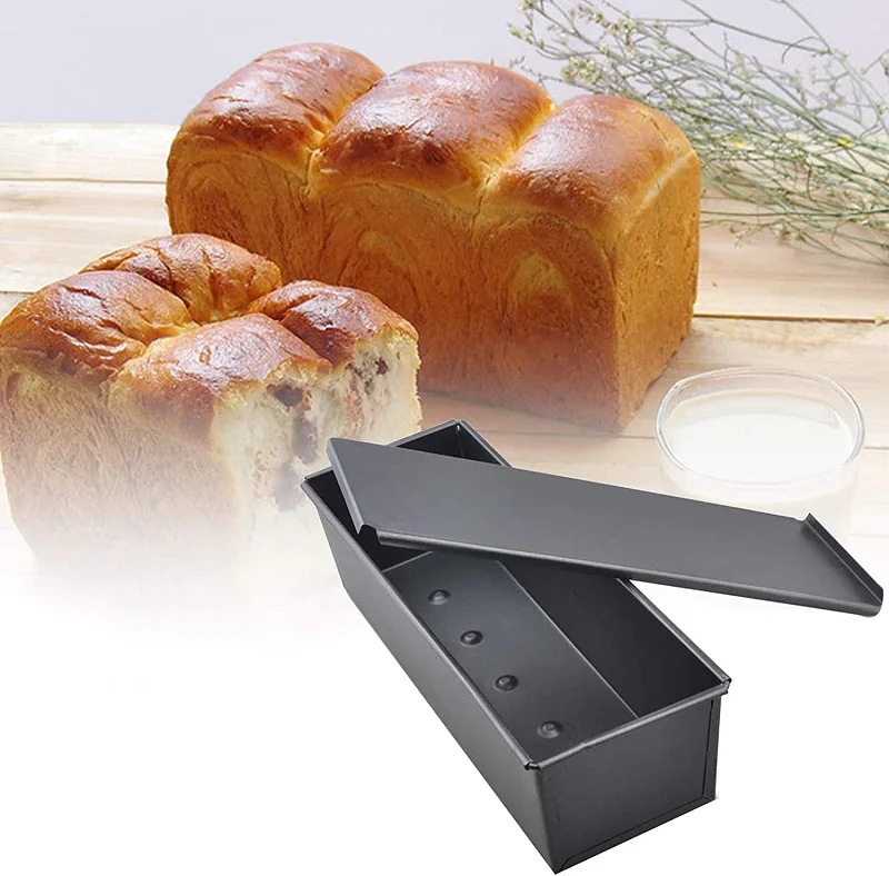 iNeed Wholesale Professional Non-stick Aluminum Square Mini Flat Toast Baking Box Mold Tin Bread Loaf Pan For Oven Baking