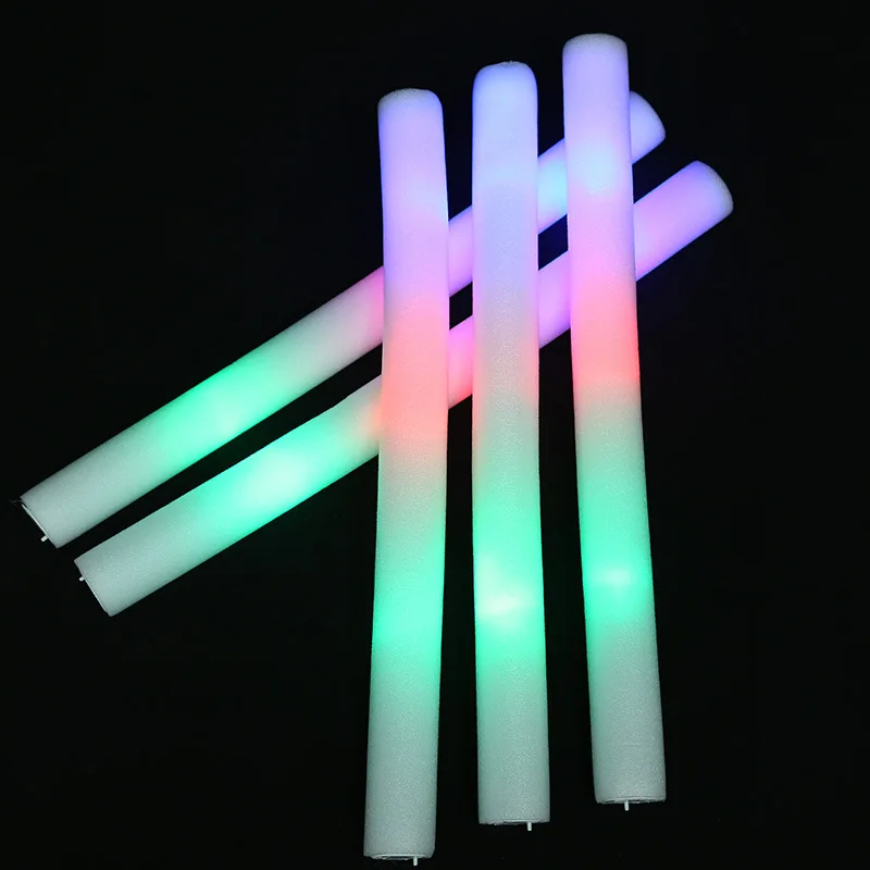 Amazon hot selling 48cm LED foam glow sticks halloween props light glow sticks for concert parties