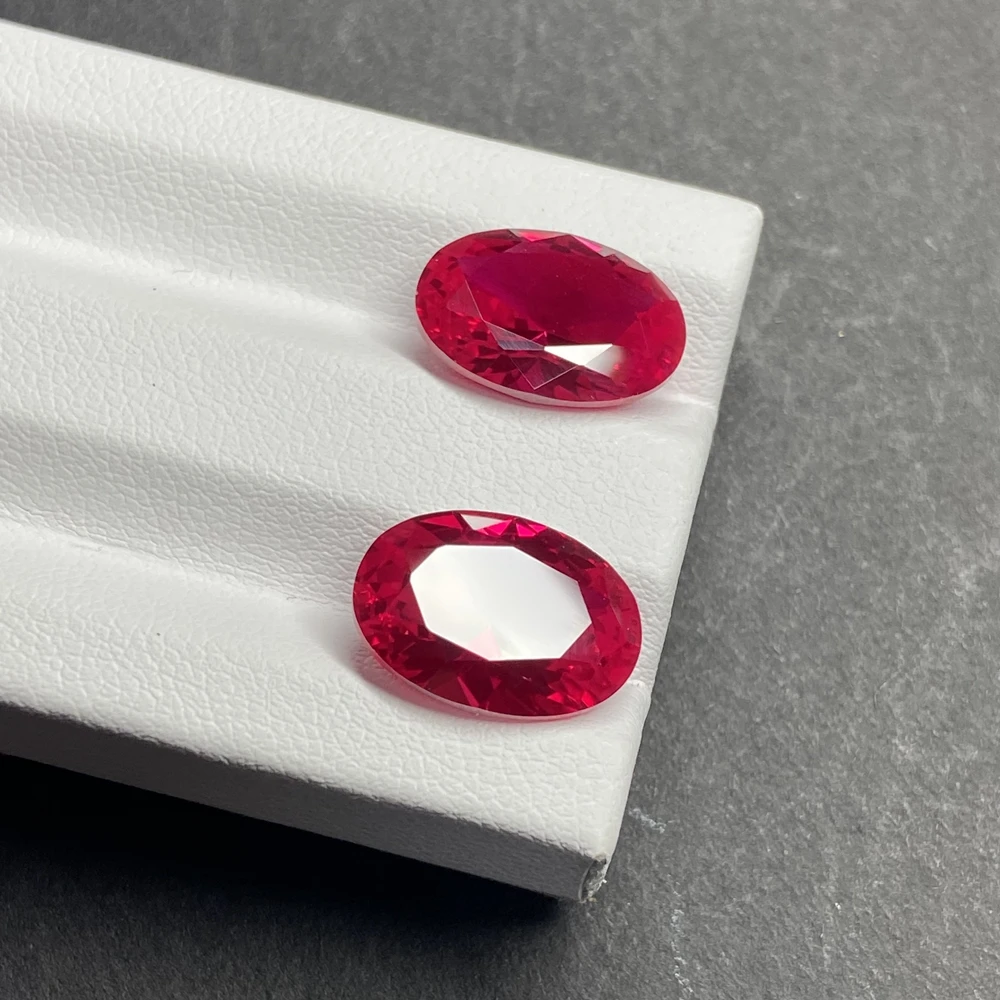 Red Corundum Stone Oval Cut 5# Corundum Ruby 4x6mm 13x18mm Gemstone Ruby Stone