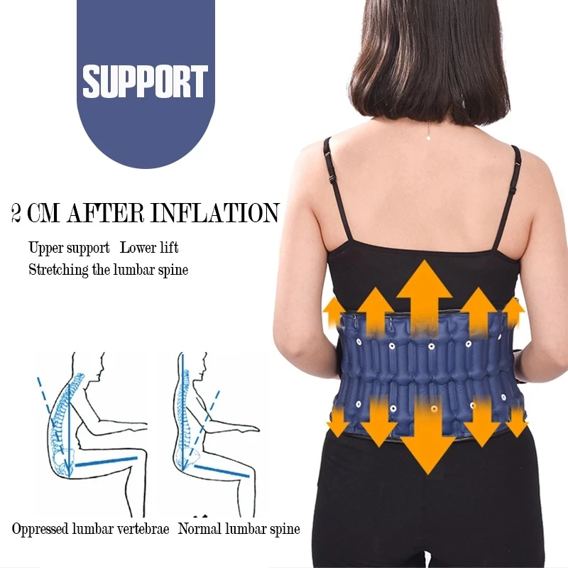 Lumbar Traction Belt Inflatable Air Traction Orthopedic Belt Adjustable Back Prevent Cure Waist Vertebra Disease