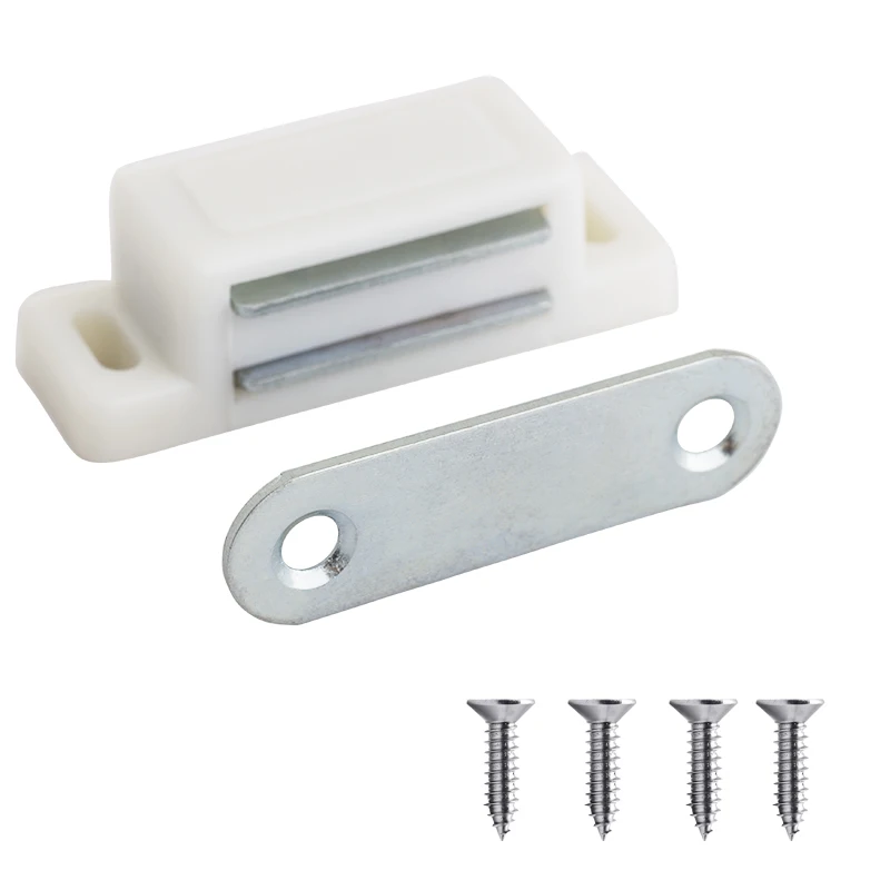 White Black Cabinet Magnets Hardware for Closet, Kitchen Cupboard Furniture Drawers Closer, Closure Magnetic Door Catch Latch