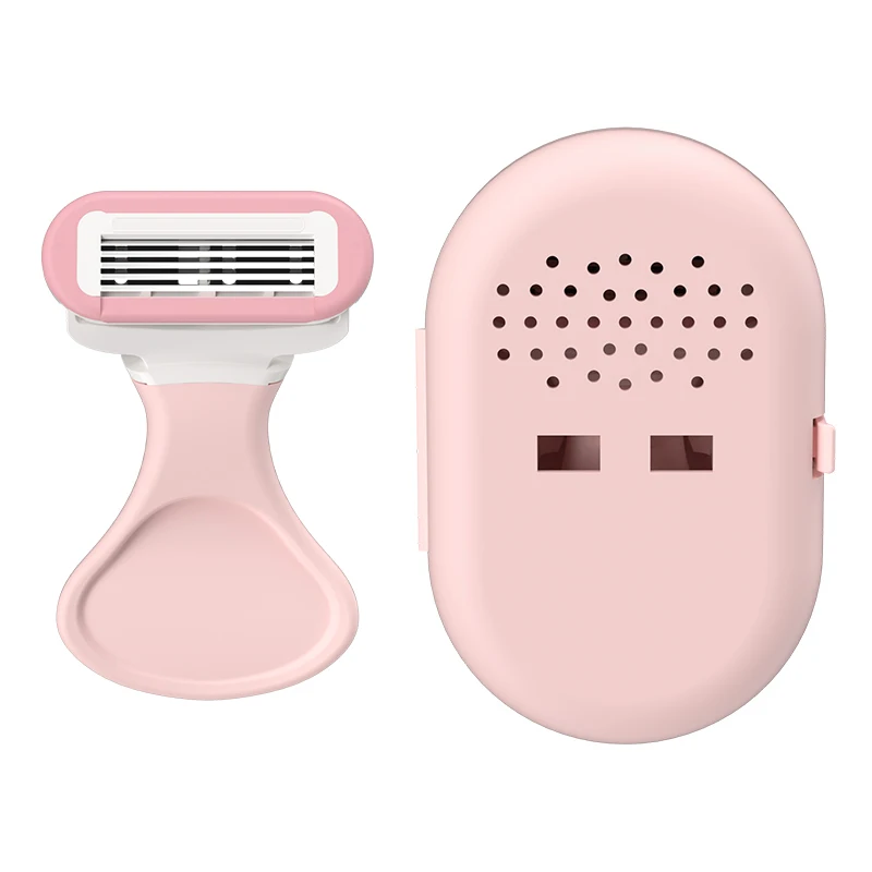 BRIKRLIN Custom Design Girls Shaver Pink Portable 5 Blades Bikini Womens Scheermes 6 Blades Lady Scheermes Shaving Razor