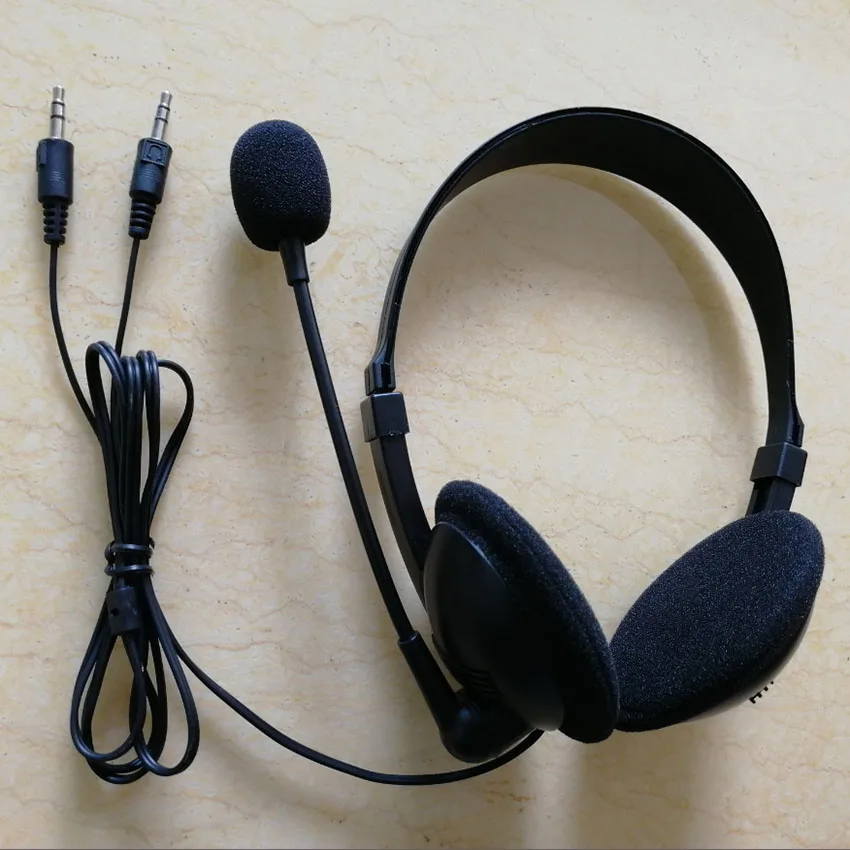 Hot-selling 30mm speaker wired on-ear headsets with boom Microphone for call center/office use