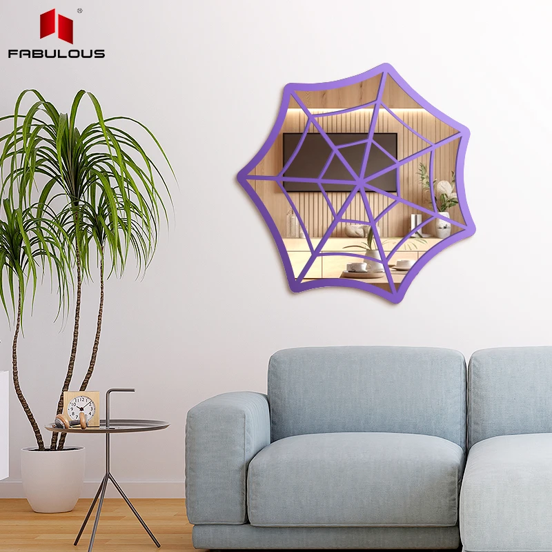 FABULOUS Tiktok popular black frame mirror printing 3d acrylic cartoon sticker decorative mirror