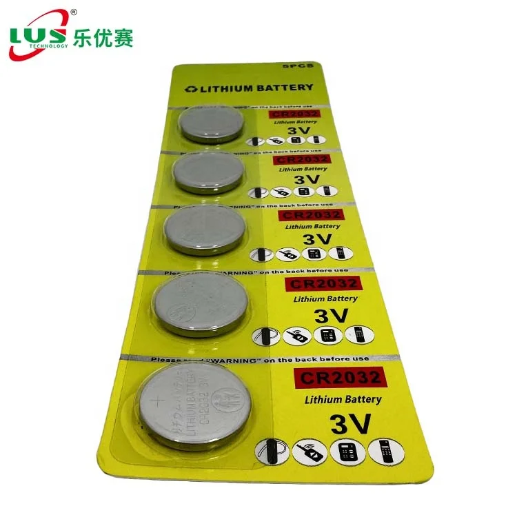 2032 Battery CR2032 Lithium 3v 5 Count blistcard 3V Lithium Coin Batteries 220mah lithium metal battery 240mah