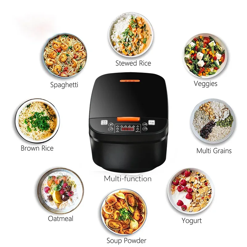 Professional Cheap 5L Automatic Multi functional   Purpose Low Sugar Low Carbo Digital Electric Kitchen Rice Cookers
