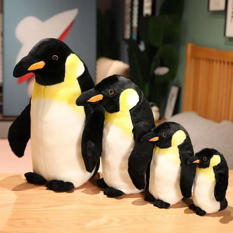 Realistic Zoo Animals Soft Toys Lifelike Penguin Stuffed Animals