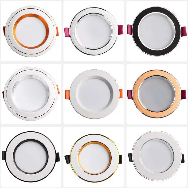 CE RoHS SAA certified 5w 7w 12w 20w recessed led light downlight slim surface mounted grille white round ceiling panel light