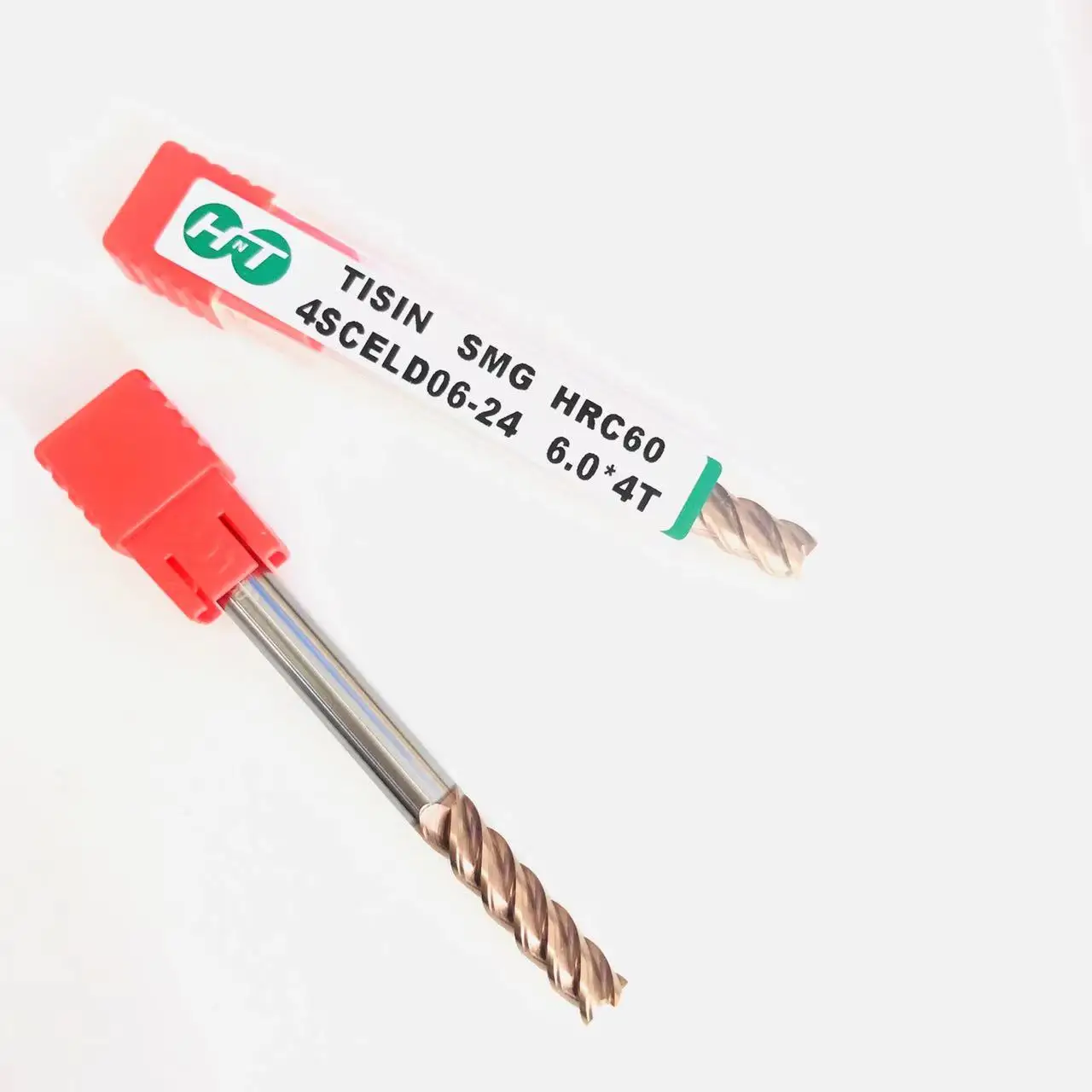 HRC60 extra long shank flat milling cutter end mill 6mm for steel