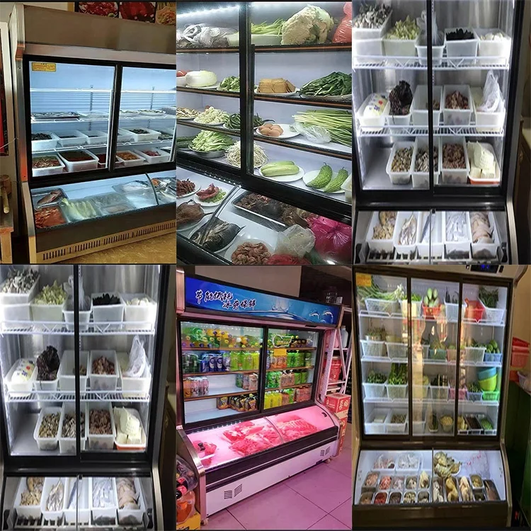 Commercial large vegetables drink display freezer ice cream freezer for supermarket and C-store preservation freezing cooler dis