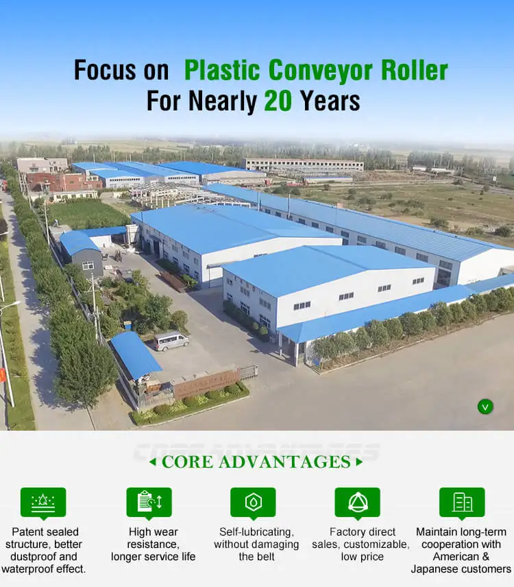 idler roller with uhmw-pe