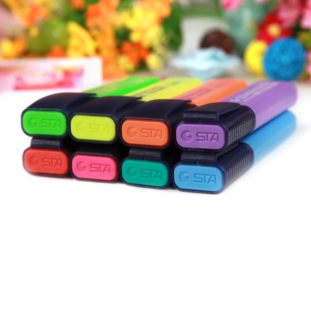  Bright color highlighter Pens fluorescent marker pen