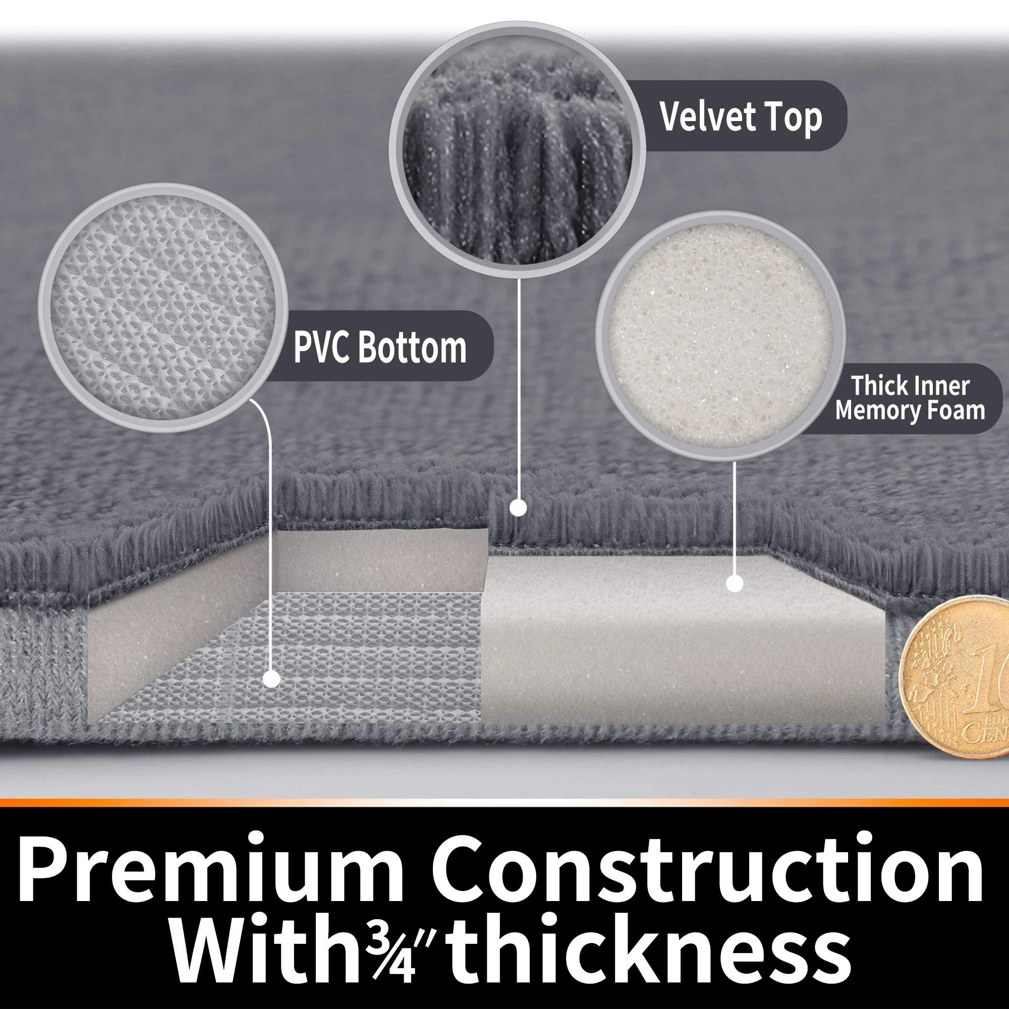 (CHAKME) Wholesale Absorbent Fancy Foot Durable Microfiber Bath Mat