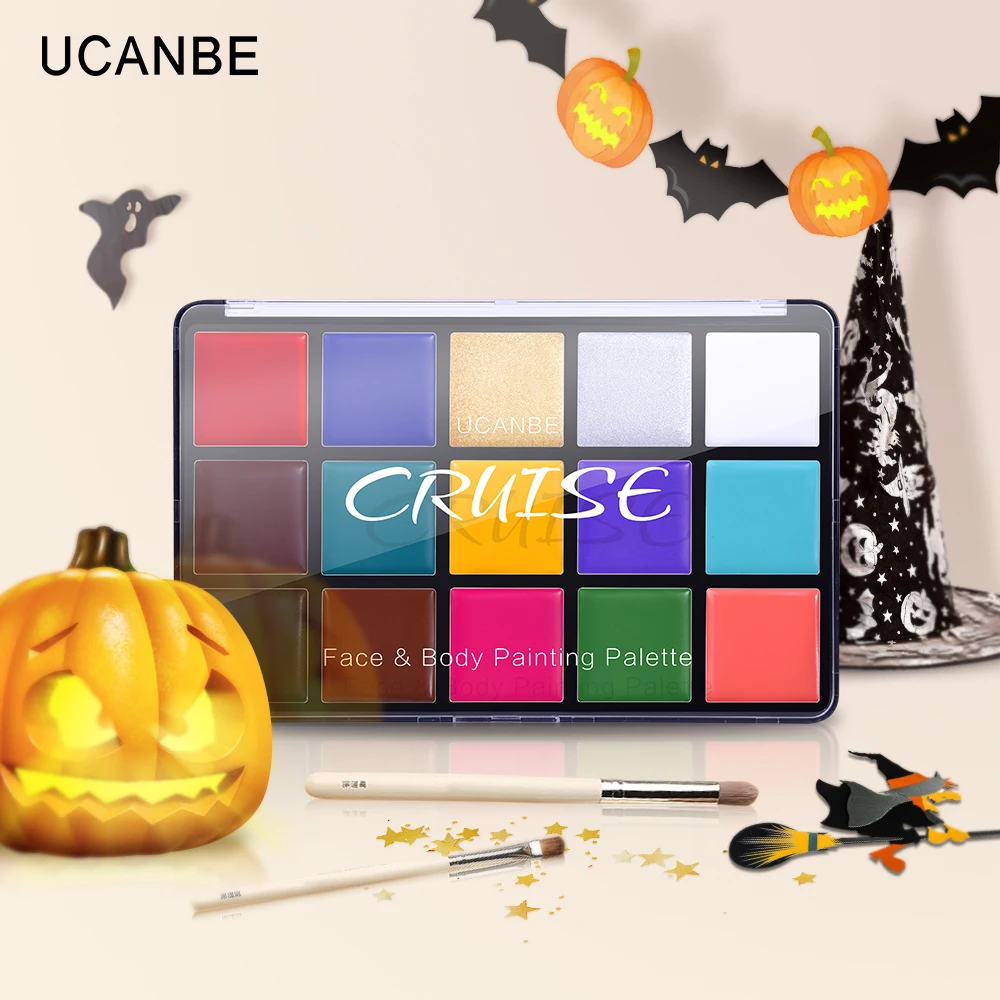  Ucanbe15 цветная масляная тарелка для лица покраска тела сценические спецэффекты макияжа на