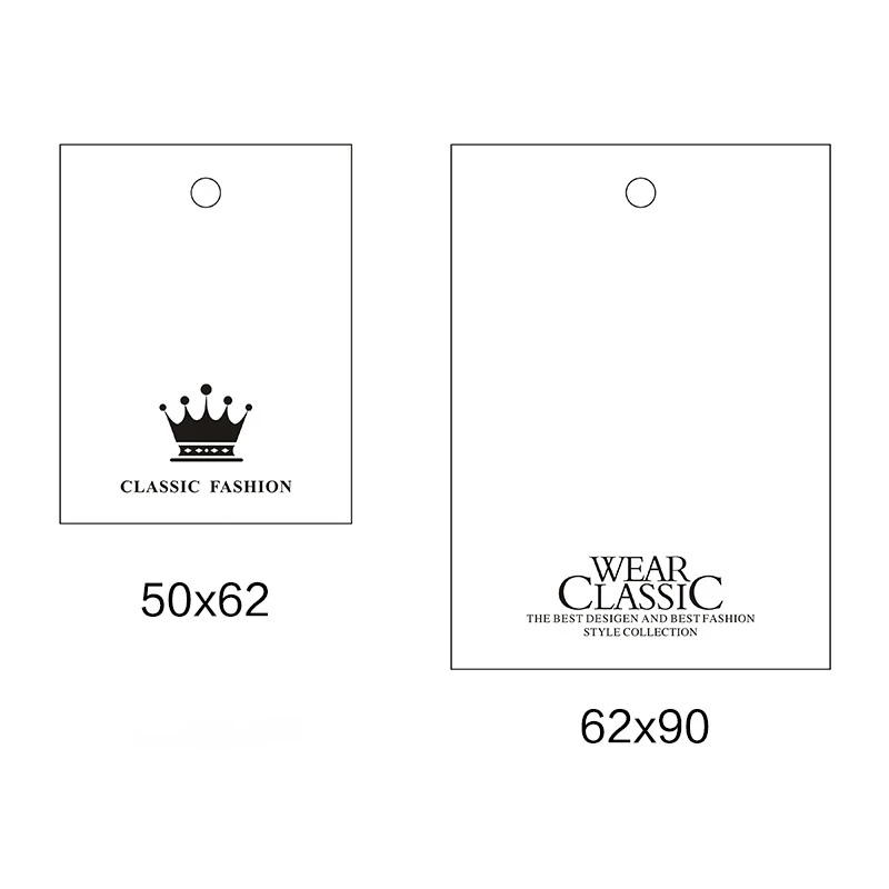 Custom New Design Luxury White Card Paper Clothing Hangtags In Garment Tags With String For Jeans Manufacture