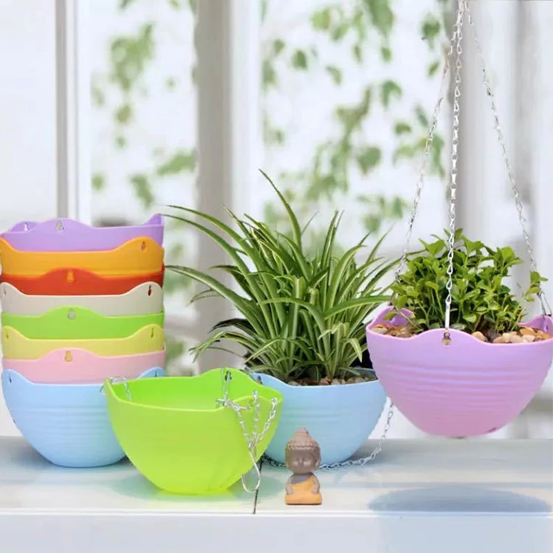 Plastic planters pot Hanging basket balcony hanging flower pot
